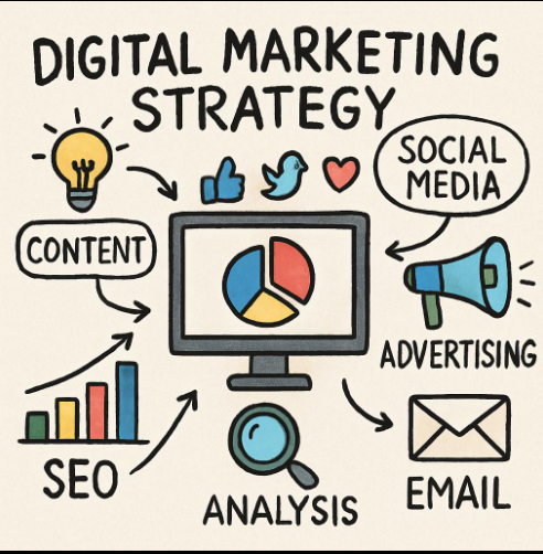 SEO, social media, content marketing and analytics
